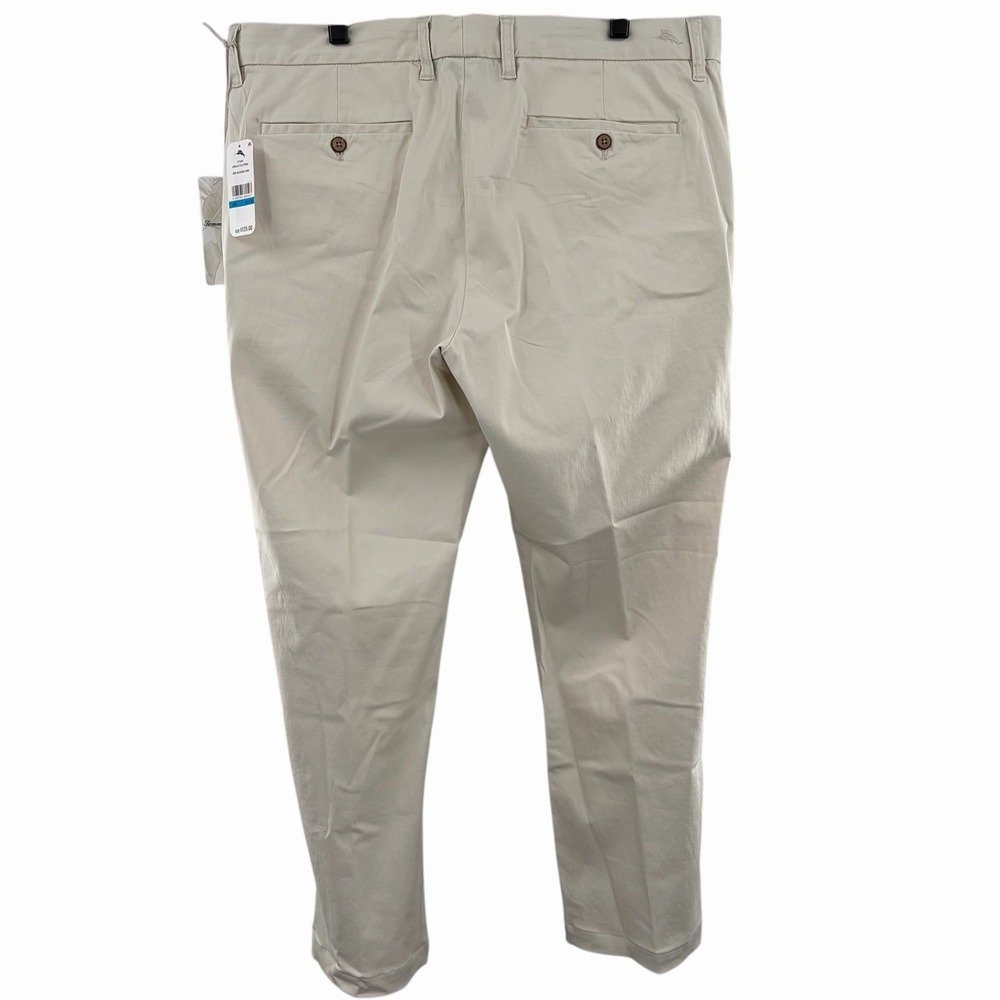 Tommy Bahama Boracay Chino Pants Men's 36 x 28 Bleached Sand Flat Front $125 NWT - Picture 4 of 11